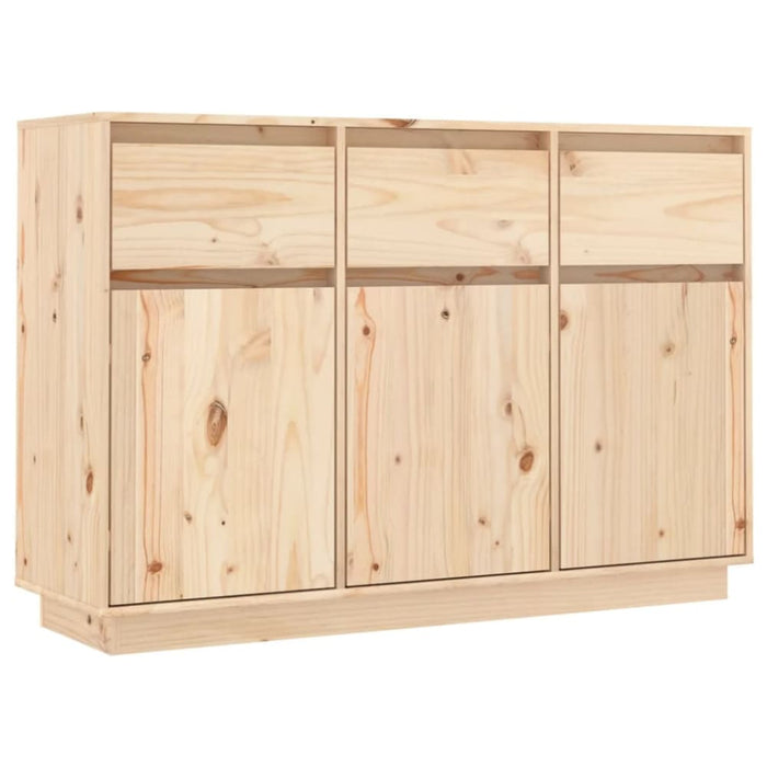 Sideboard 110x34x75 Cm Solid Wood Pine Notnoa