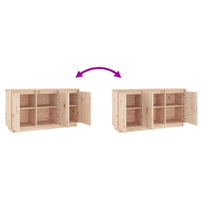 Sideboard 111x34x60 Cm Solid Wood Pine Notnbk