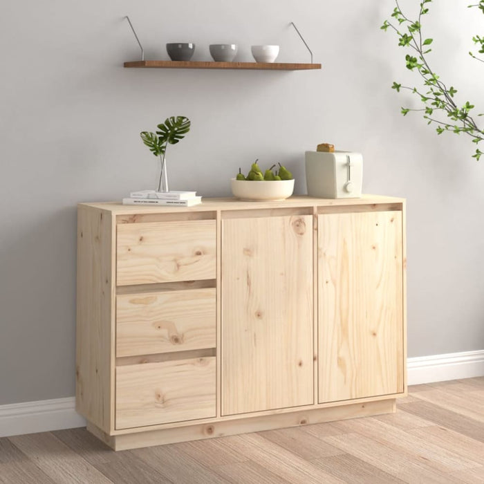 Sideboard 111x34x75 Cm Solid Wood Pine Notnba