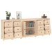 Sideboard 230x35x80 Cm Solid Wood Pine Tooabna