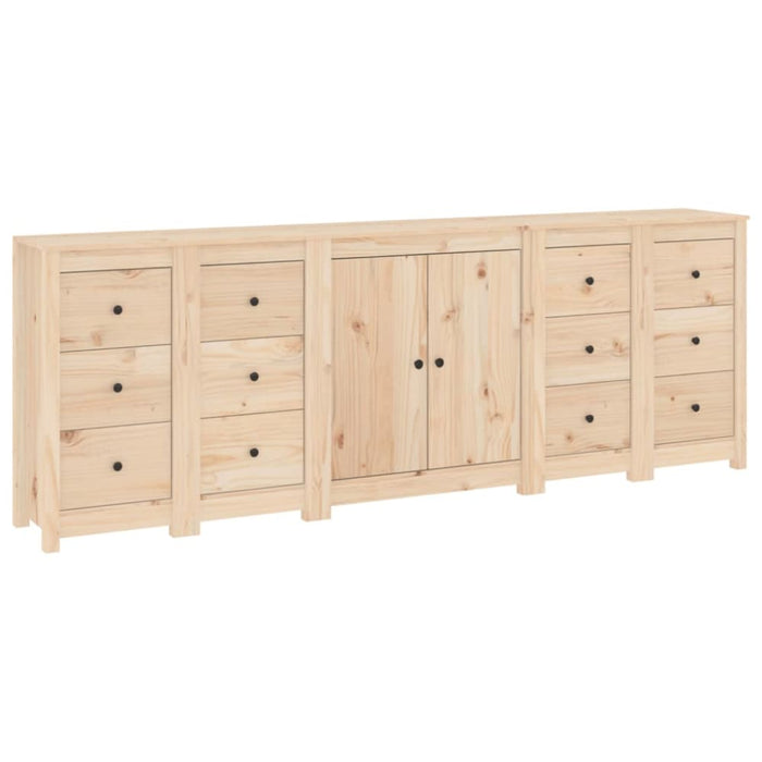 Sideboard 230x35x80 Cm Solid Wood Pine Tooabna