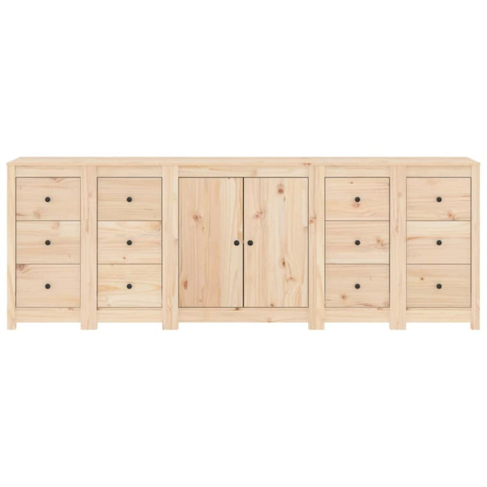 Sideboard 230x35x80 Cm Solid Wood Pine Tooabna