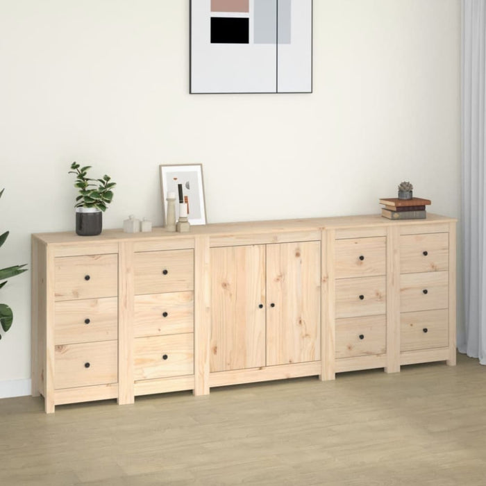 Sideboard 230x35x80 Cm Solid Wood Pine Tooabna