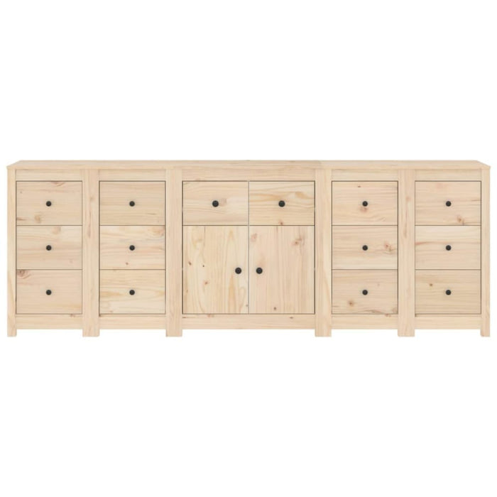 Sideboard 230x35x80 Cm Solid Wood Pine Tooabnk