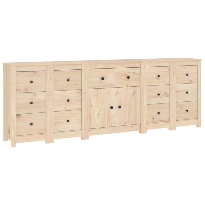 Sideboard 230x35x80 Cm Solid Wood Pine Tooabnk