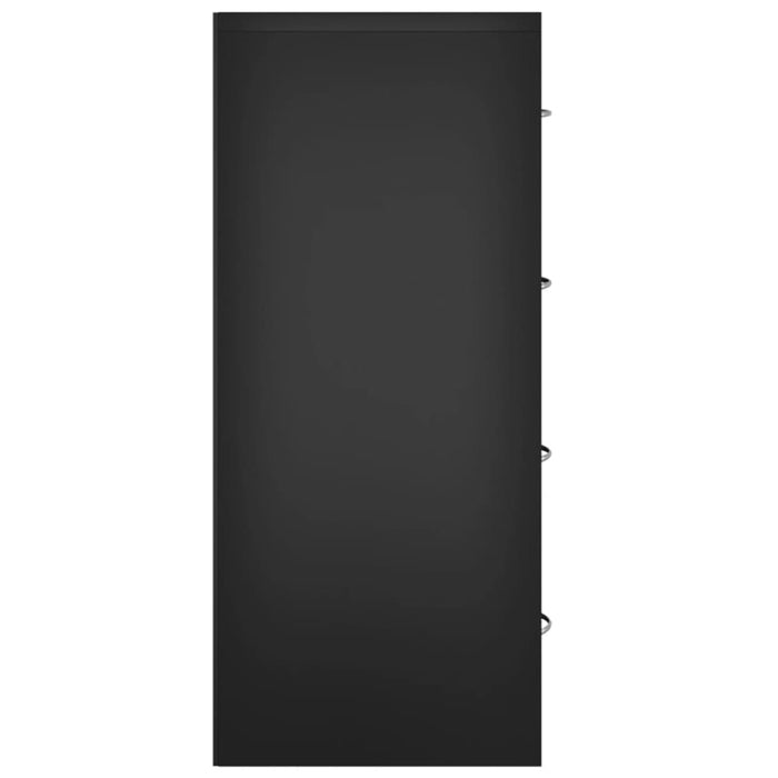 Sideboard With 4 Drawers 60x30.5x71 Cm Black Taxpii