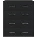 Sideboard With 4 Drawers 60x30.5x71 Cm Black Taxpii