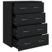Sideboard With 4 Drawers 60x30.5x71 Cm Black Taxpii
