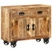 Sideboard 80x30x65 Cm Solid Rough Wood Mango Tpolnk