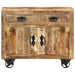 Sideboard 80x30x65 Cm Solid Rough Wood Mango Tpolnk