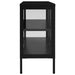 Sideboard Black 105x35x70 Cm Steel and Glass Ttlbli