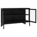 Sideboard Black 105x35x70 Cm Steel and Glass Ttlbli