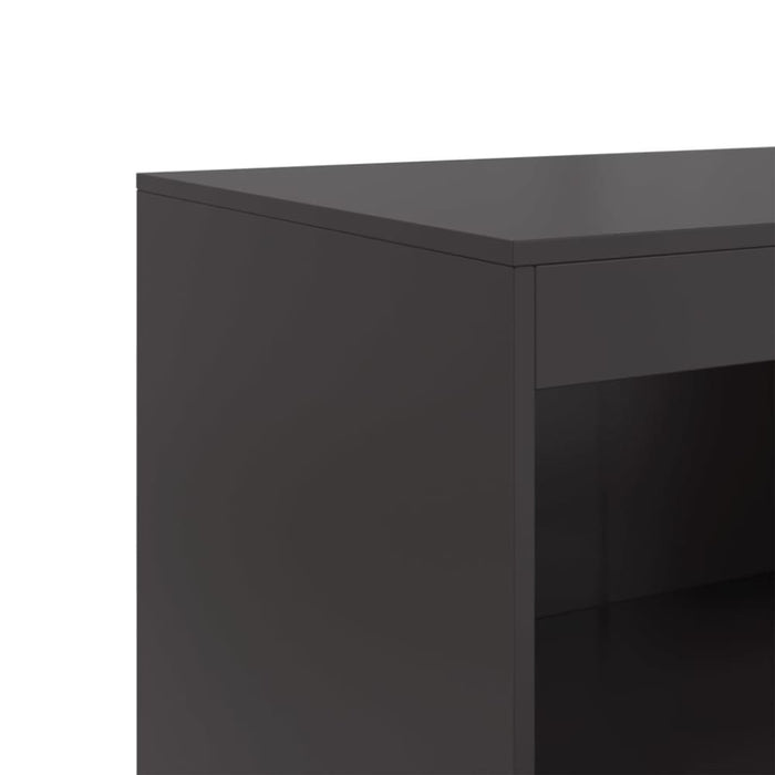 Sideboard Black 67x39x107 Cm Steel Naolli