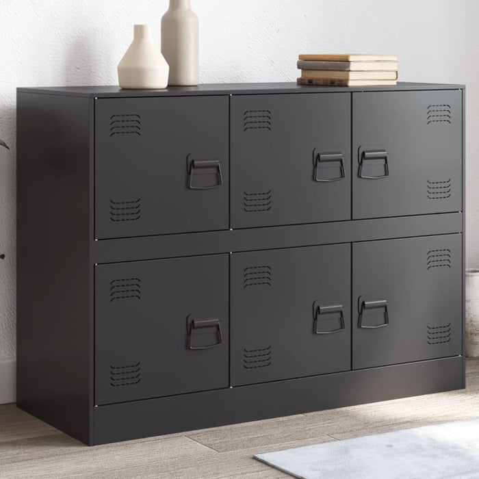 Sideboard Black 99x39x73 Cm Steel Naoikt