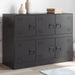 Sideboard Black 99x39x73 Cm Steel Naoikt
