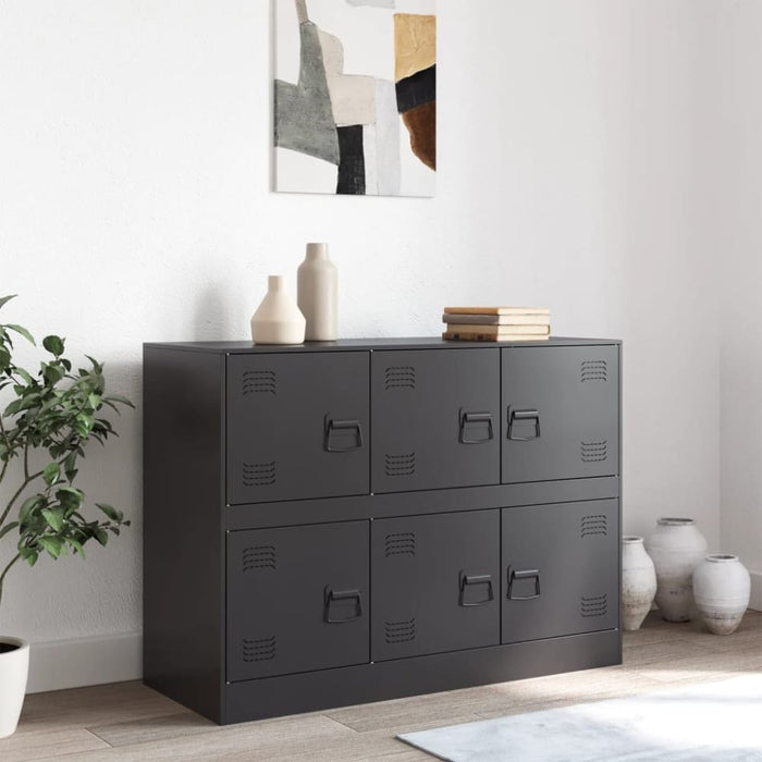 Sideboard Black 99x39x73 Cm Steel Naoikt
