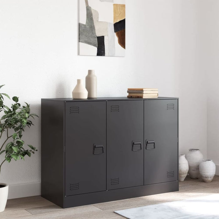 Sideboard Black 99x39x73 Cm Steel Naoixo