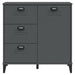 Sideboard Viken Anthracite Grey 80x40x80 Cm Solid Wood Pine