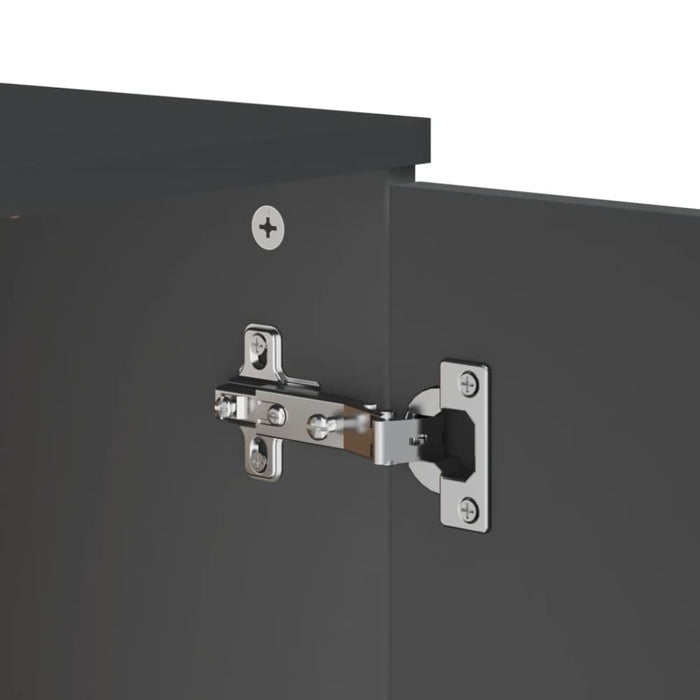 Sideboard Viken Anthracite Grey 80x40x80 Cm Solid Wood Pine