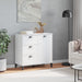 Sideboard Viken White 80x40x80 Cm Solid Wood Pine Tiaktn
