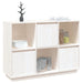 Sideboard White 110.5x35x80 Cm Solid Wood Pine Noatpp
