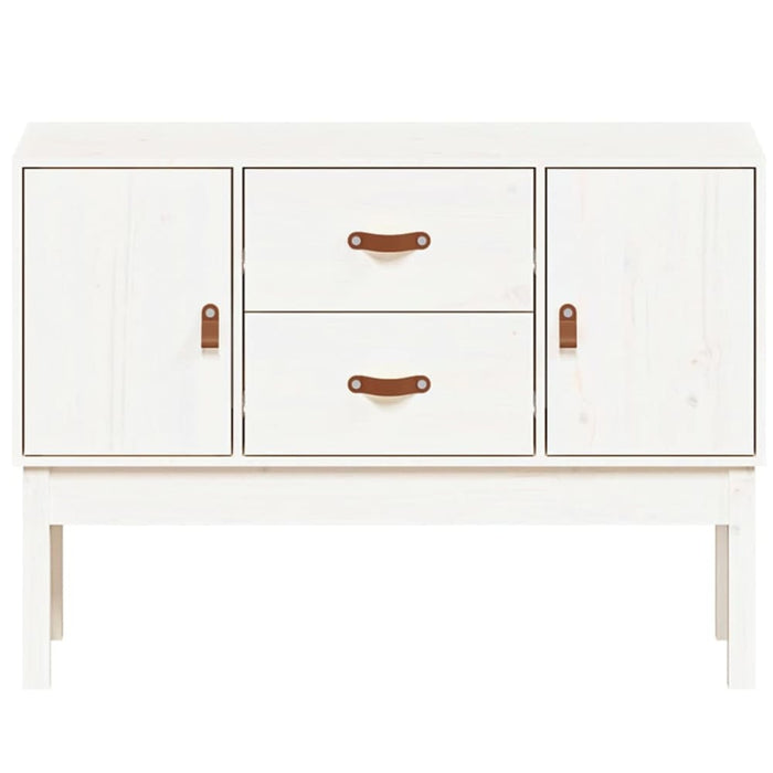 Sideboard White 110x40x78 Cm Solid Wood Pine Nxtpxp