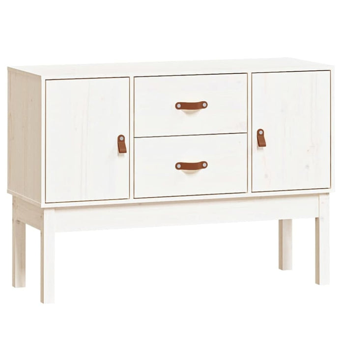 Sideboard White 110x40x78 Cm Solid Wood Pine Nxtpxp