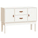 Sideboard White 110x40x78 Cm Solid Wood Pine Nxtpxp