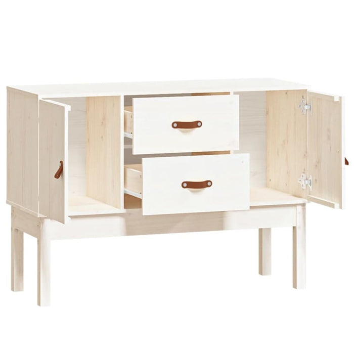 Sideboard White 110x40x78 Cm Solid Wood Pine Nxtpxp