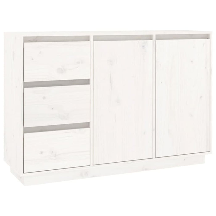 Sideboard White 111x34x75 Cm Solid Wood Pine Notnbp