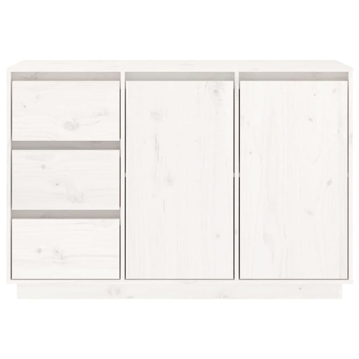 Sideboard White 111x34x75 Cm Solid Wood Pine Notnbp