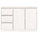 Sideboard White 111x34x75 Cm Solid Wood Pine Notnbp