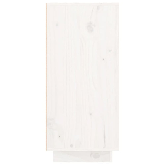 Sideboard White 111x34x75 Cm Solid Wood Pine Notnbp