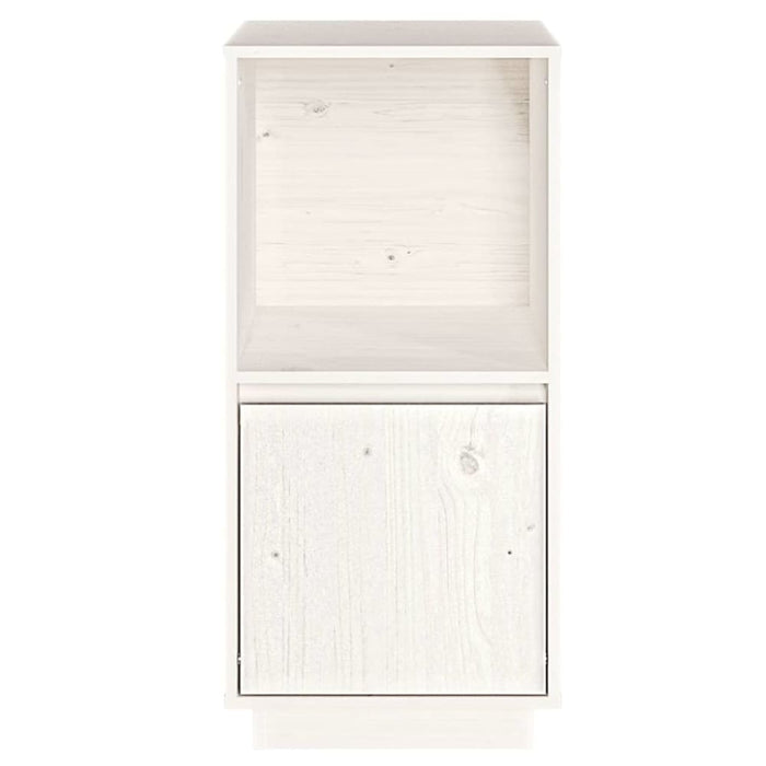 Sideboard White 38x35x80 Cm Solid Wood Pine Noatap