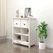 Sideboard White 70x35x80 Cm Solid Wood Pine Notilp