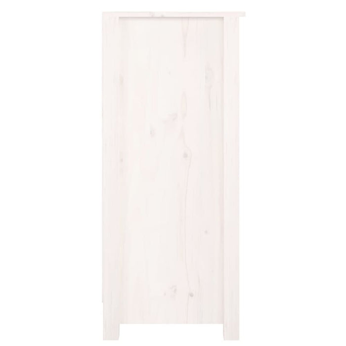 Sideboard White 70x35x80 Cm Solid Wood Pine Notilp
