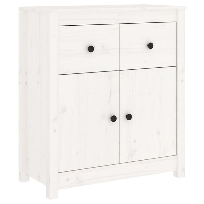 Sideboard White 70x35x80 Cm Solid Wood Pine Notipb