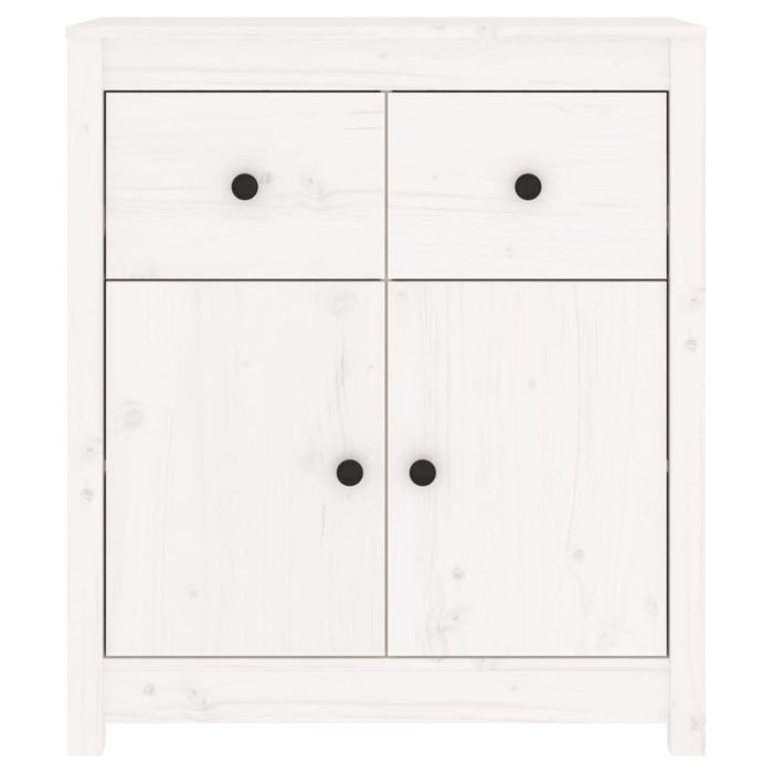 Sideboard White 70x35x80 Cm Solid Wood Pine Notipb