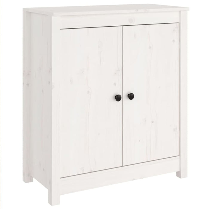 Sideboard White 70x35x80 Cm Solid Wood Pine Notixb
