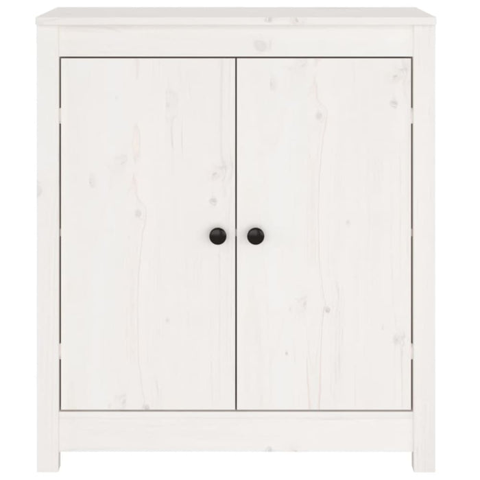 Sideboard White 70x35x80 Cm Solid Wood Pine Notixb