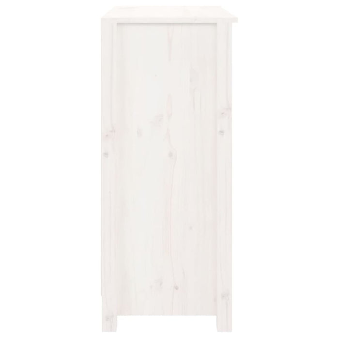 Sideboard White 70x35x80 Cm Solid Wood Pine Notixb