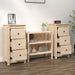 Sideboards 2 Pcs 40x35x80 Cm Solid Wood Pine Notiab