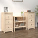 Sideboards 2 Pcs 40x35x80 Cm Solid Wood Pine Notiab