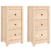 Sideboards 2 Pcs 40x35x80 Cm Solid Wood Pine Notiab