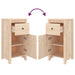 Sideboards 2 Pcs 40x35x80 Cm Solid Wood Pine Notipp