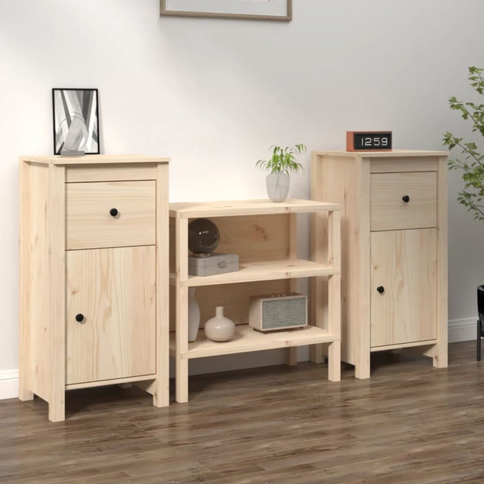 Sideboards 2 Pcs 40x35x80 Cm Solid Wood Pine Notipp