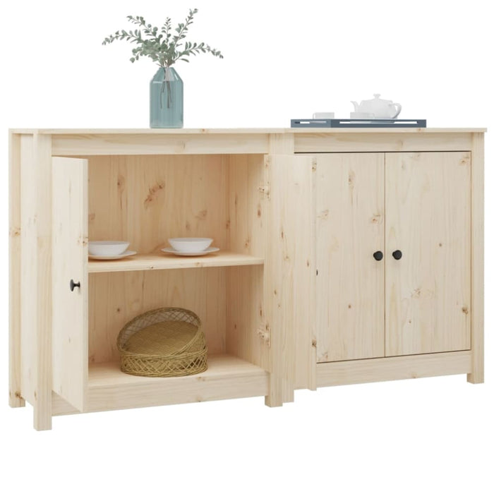 Sideboards 2 Pcs 70x35x80 Cm Solid Wood Pine Tooabla