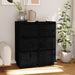 Sideboards 2 Pcs Black 32x34x75 Cm Solid Wood Pine Nottia