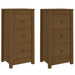 Sideboards 2 Pcs Honey Brown 40x35x80 Cm Solid Wood Pine