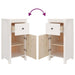 Sideboards 2 Pcs White 40x35x80 Cm Solid Wood Pine Notipi
